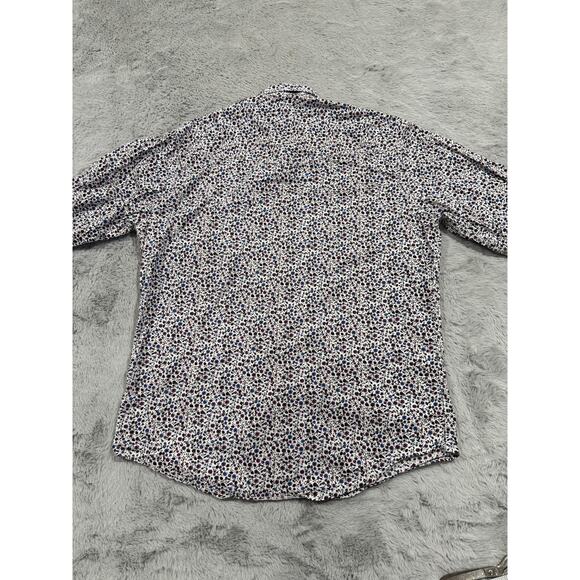 Wrangler 20X Competition Shirt Mens Large White Floral Pearl Snap Western Rodeo - Picture 8 of 12